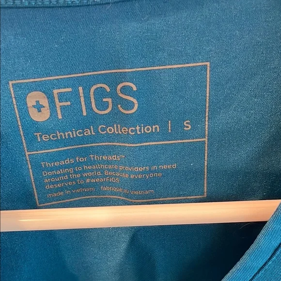 Figs Teal Scrub Set with Bright Orange Accents - Picture 3 of 6